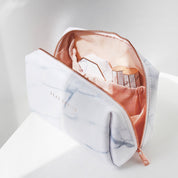 Signature Marble Makeup Pouch